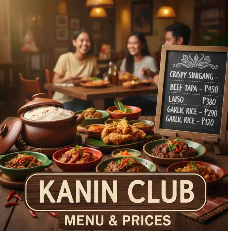 Kanin Club Menu Price